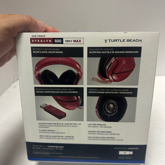 Turtle Beach Stealth 600 Gen 2 MAX Gaming Headset for PS4 & PS5 – Midnight Red - Picture 4 of 4